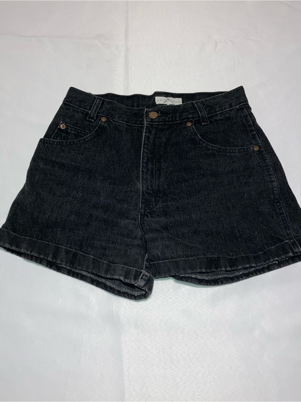 Vintage Xhilaration Black High-Waist Denim Shorts